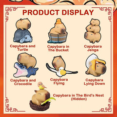 Capybara Series 1PC Blind Box Figures, Random Design Cute Figures Collectible To