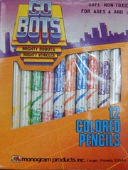 Vintage 1984 Monogram Go Bots Merch Colored Pencils Note Pad Lot