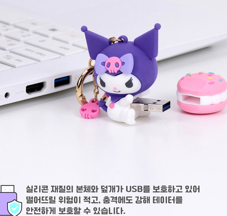 Kuromi Cinnamoroll USB 3.0 64GB Memory Stick SILICONE Figure Licensed