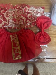 Custom Made RED DRESS Bow LUNAR NEW YEAR For 38 CM Time To Chill Fall Into Wild