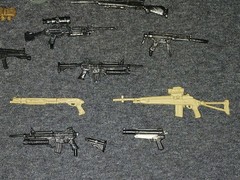 1:18 BBI Elite Force U.S Army Combat Gear Assault Weapon Accessories Loose Lot