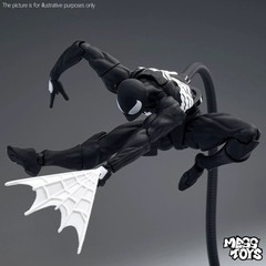 MessToys Black Neighbor Symbiote Spider‑Man Black Suit Action Figure Model
