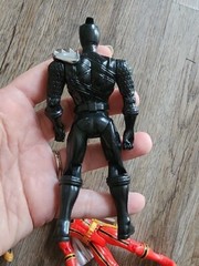 Power Ranger Action Figure Lot Of 3 Black Silver RED GOLD Ship $0 Pre-owned