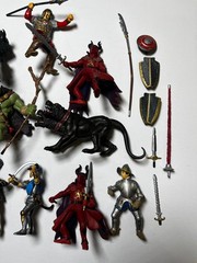 Mixed Lot 11 Papo Knights Pirates Fantasy Orc Dog Medieval Figures, Weapons