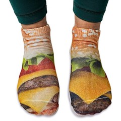 Cheeseburger Photo Print Ankle Socks