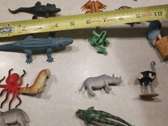Mixed Lot Of 55 Plastic Animals Various Figures African Aquatic Etc
