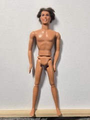 Vtg Barbie KEN Brunette Doll Rooted Hair Articulated Nude 4 Ooak C100