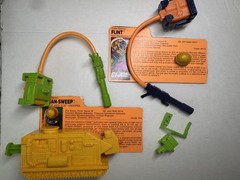 1991 vintage Hasbro GI JOE Eco Warriors FLINT and clean sweep parts and filecard