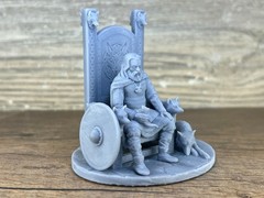 3D Printed Viking Jarl Plastic Figurine, Norse Warrior Miniature 60mm
