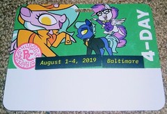 BronyCon 2019 4-Day Badge Final Convention (Expired/Collectable) FREE SHIPPING