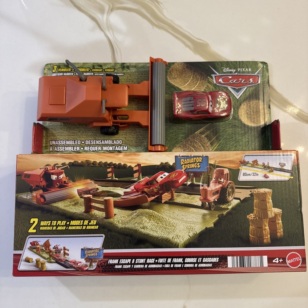 🔥Disney Pixar Cars Frank Scape & Stunt Race 3 Vehicles Playset 2023 Brand New🔥