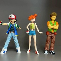 18cm 8cm Ash Ketchum Figure Misty Figrues Brock Figurine Pvc Gk Statue Anime