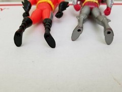 Lot of 3 Vintage Batman Action Figures Kenner Red Silver Animated Series TV