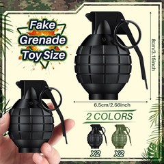 4 Pcs Realistic Toy Hand Grenades for Military Role Play – Educate & Entertain