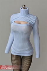 1/6 High Neck Base Striped Sweater Fit 12” Female Action Figure