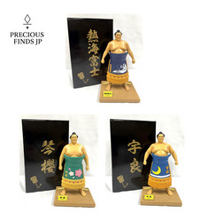 Sumo Wrestler Figure Doll Hot Gift Set Kotozakura,Atamifuji,Ura Size 7.9 in