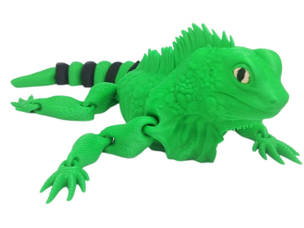Exclusive3d Iguana Large Articulated 3d Flexible Printed Lizard 9.5″ Fidget Toy