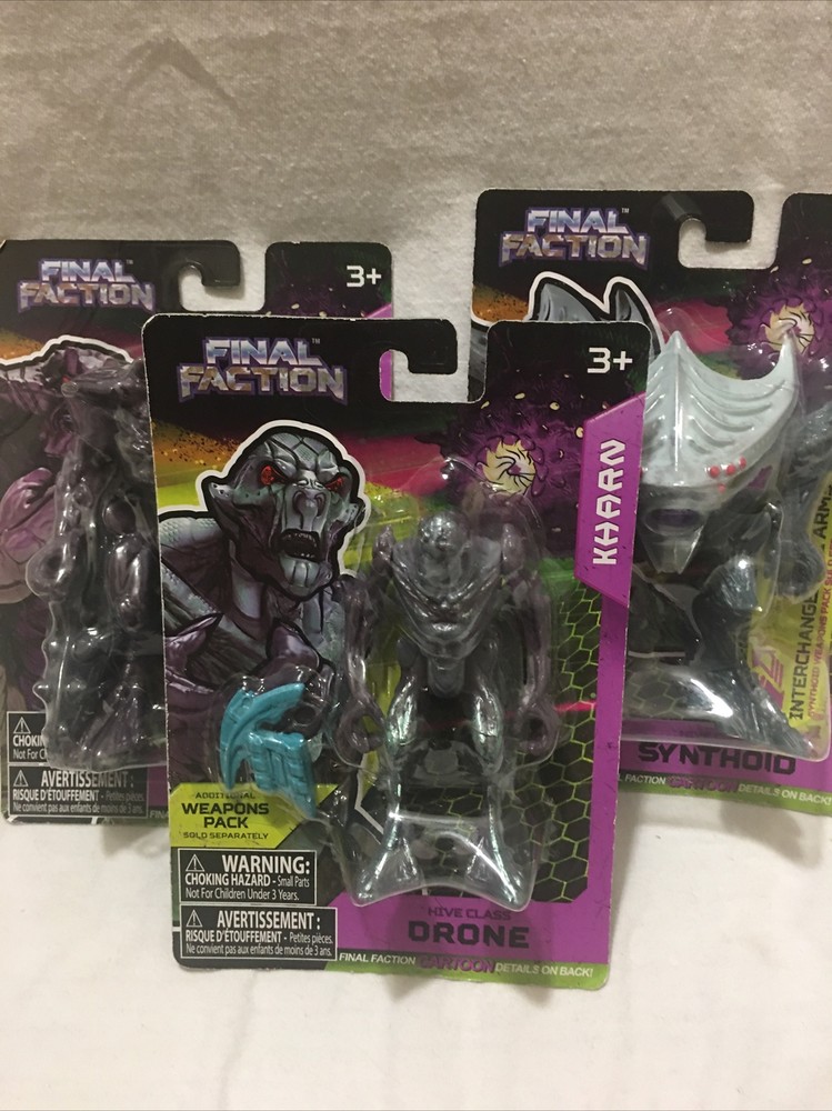 Final Faction Synthoid-Drone-Brute Lot Of 3 Figures New!
