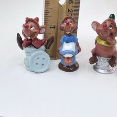 Vintage Disney Cinderella Jaq Gus Gus Suzy Mouse PVC Figure Lot of 3 Very Rare