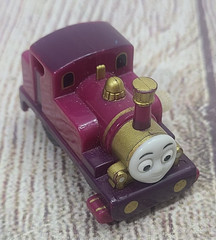 Vintage Tomy Thomas & Friends Lady Engine Wind-Up Train Purple Works 2006