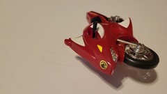 1995 Power Rangers Shark Cycle Vehicles Red Pink and White