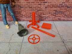 Transmission Jack with Transmission Prop Model 1/10 scale Shop Garage Diorama