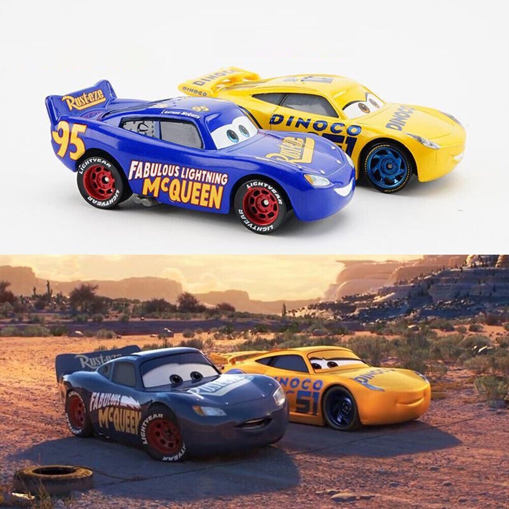 2PCS Disney Cars 3 Fabuleux Lightning McQueen & Cruz Ramirez Die-cast Model Car