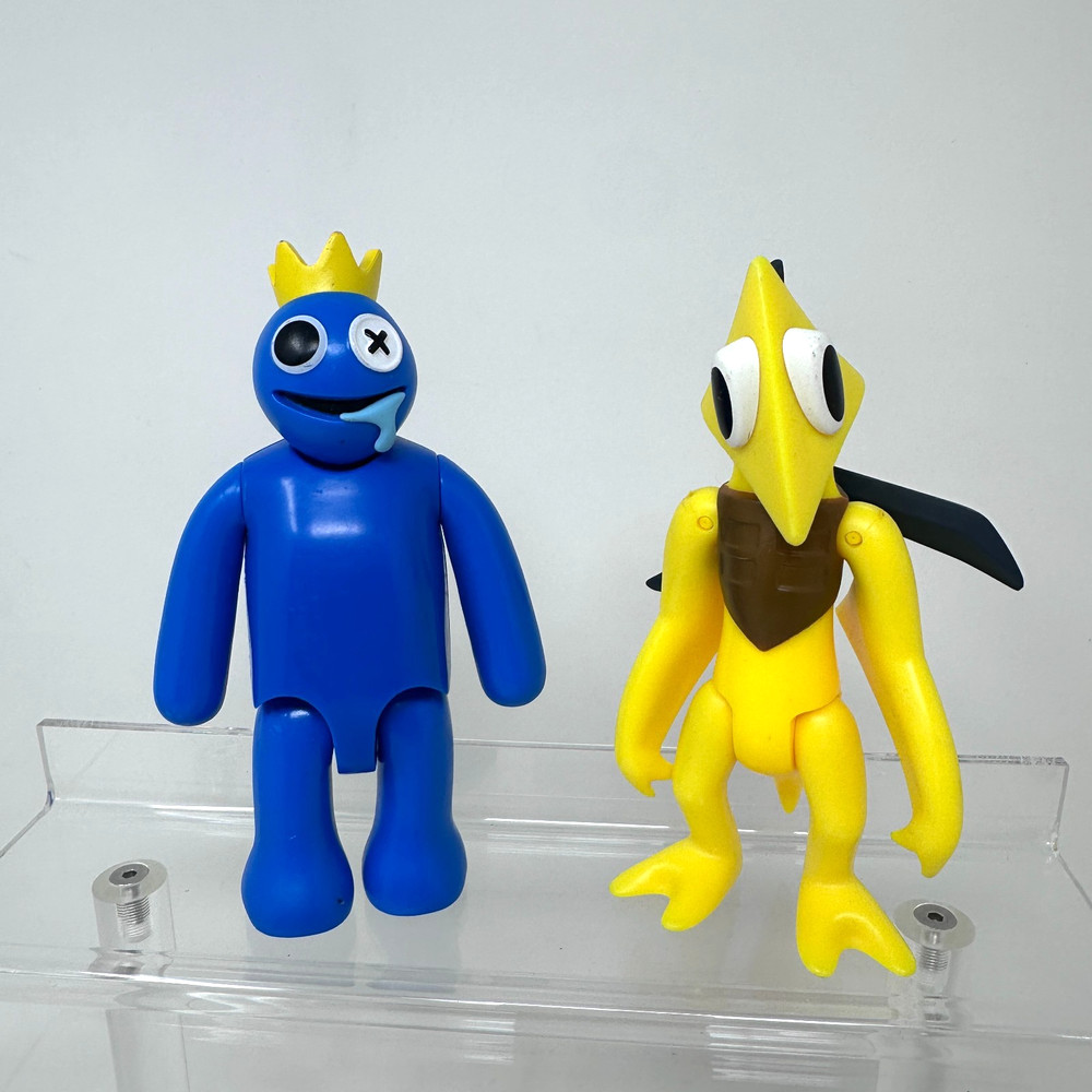 PhatMojo Blue Yellow Figures Lot Roblox Game Rainbow Friends Posable 5″ Set of 2