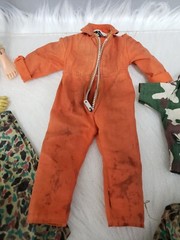 READ 1964 GI JOE MIKE POWERS ATOMIC MAN Action Figure Jumpsuit Camouflage Poncho