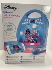 NEW, Disney Bluetooth MP3 Karaoke w/LED Light Show, Age 3 & Up