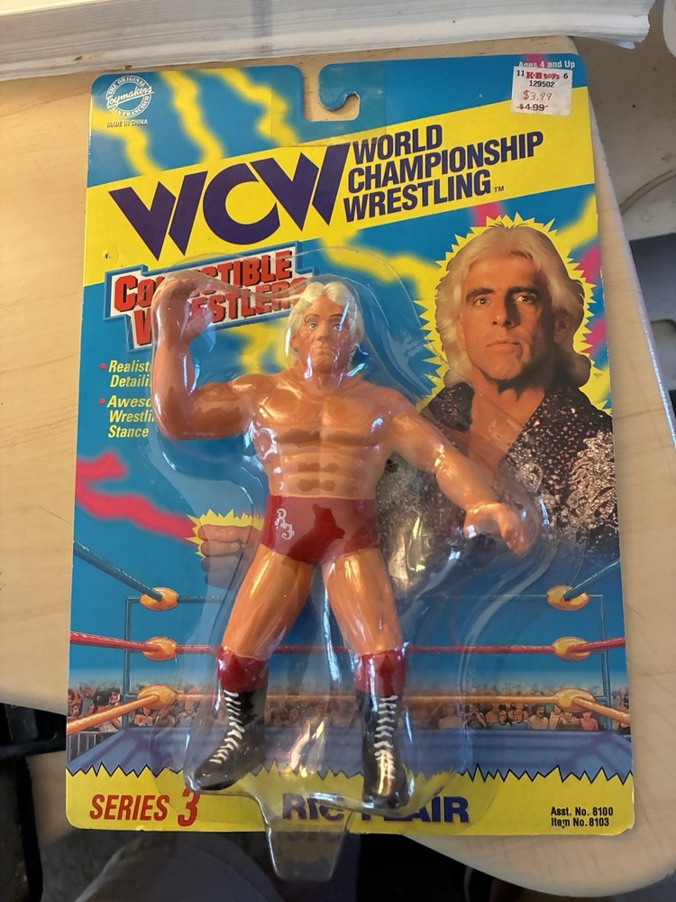 Vintage 1994 WCW Ric Flair Wrestling Action Figure by SF Toymakers #8103 Series3
