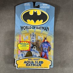 AQUA SLED BRUCE WAYNE WAL-MART WORLD OF BATMAN ACTION FIGURE NEW VINTAGE