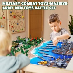 Army Men Playset – 117 Pcs Military Soldiers Set with Action Figures, Battle …