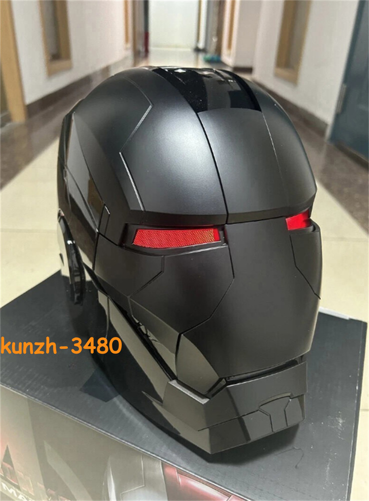 Autoking Iron Man Black MK5 Helmet Electronic Voice Activated Cosplay Mask Gift