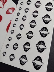 Cobra Sticker Sheet Combo 3 Pack Sale, 1 Black,1 White,1 Large Red. Peel & Stick