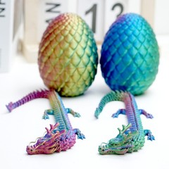 2PCS/Set 3D Printed Dragon Egg Model,Articulated Animals figure,Toys Home Decor