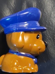 Unbranded Light Plastic Police Dog Toy Figure- 2.25 In Tall WEAR