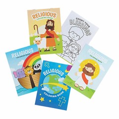 Bulk Religious Coloring Books -Sunday School Supplies, 72 Pieces