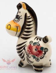 Madagascar Zebra Marty Gzhel porcelain figurine souvenir handmade