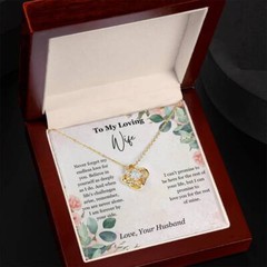 Gift for Wife Pendant Love Knot Necklace