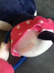 MINNIE MOUSE 9″ STUFFED PLUSH DOLL PINK, WHITE AND NAVY BLUE – GENTLY USED