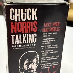 CHUCK NORRIS FUNKO TALKING WACKY WOBBLER BOBBLE HEAD IN BOX 18 G2U