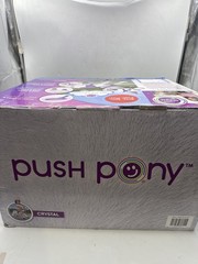 POWER PONY PUSH RIDING TOY 3+ YEARS, 100 LB CAPACITY – WHITE