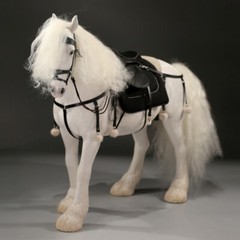 Mrz 1/6 Shire Horse Model Simulation Animal Steed Ornament Mount Toys Collection