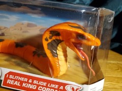 Robo Alive King Cobra Motorized Snake Toy Slithers & Flicking Tongue Animated
