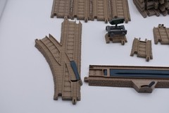Hit Toy Company Plastic Beige Tracks Straight Curved Connector Switch StopGo 20x