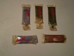 1988 GI JOE FIVE CAMOUFLAGE FACE PAINT WEAPON SPECIALTY INSERTS HASBRO RARE ARAH