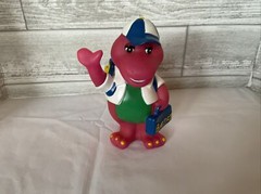 Vintage 1992 Lyons Group Barney Purple Dinosaur Coin Piggy Bank Back to School