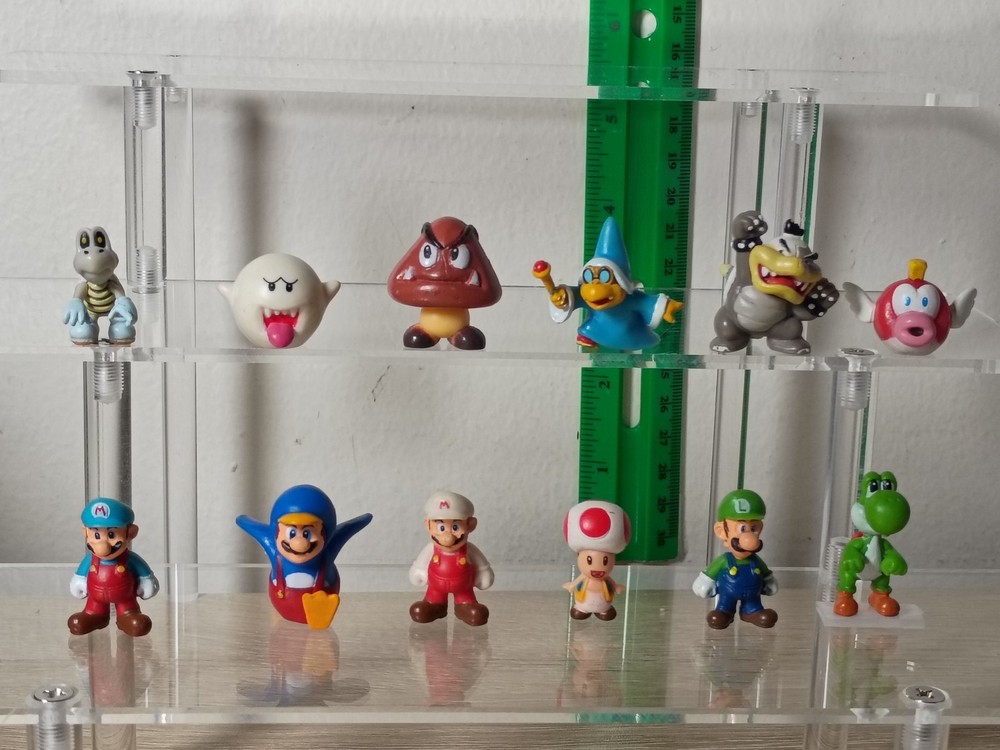 12-PK SUPER MARIO MicroLand 1″ Jakks Nintendo Boo Morton Yoshi Kamek Penguin LOT