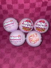 Zuru Mini Brands Create Kawaii Bouquet Bundle LOT of (5) Balls